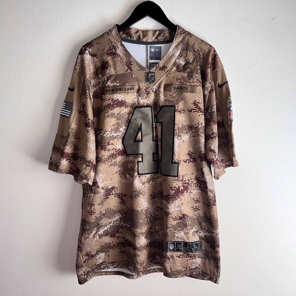 Nike Alvin Kamara Football Jersey NFL Support Our Troops Digital Camo Size Large